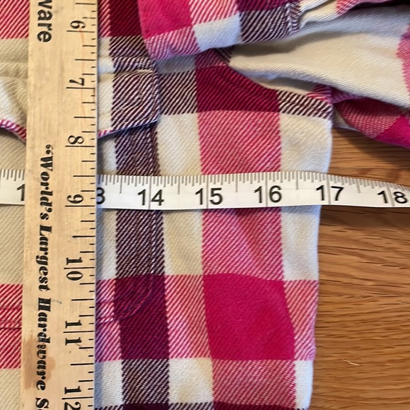 Patagonia Womens pink fjord Flannel shirt - size 2 - Picture 7 of 8